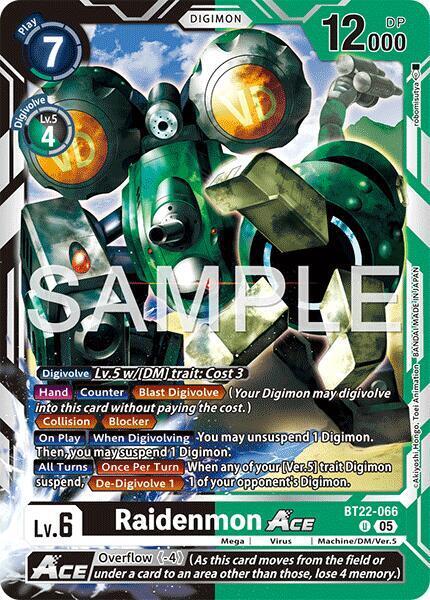 Raidenmon Ace Card Front