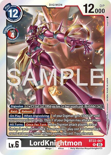 LordKnightmon Card Front