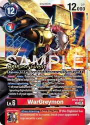 WarGreymon · Pre-Release Stamped BT22-013