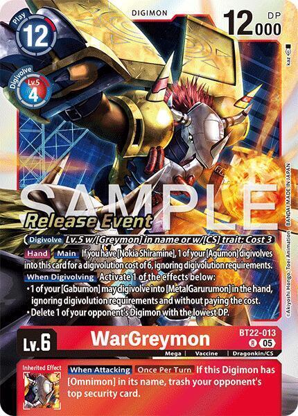 WarGreymon Card Front