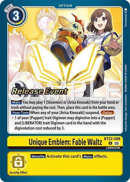 Unique Emblem: Fable Waltz Card Front