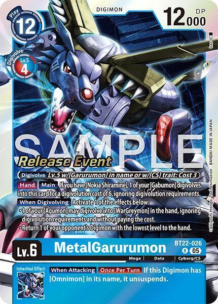 MetalGarurumon Card Front