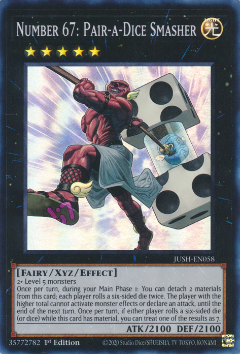 Number 67: Pair-a-Dice Smasher Card Front