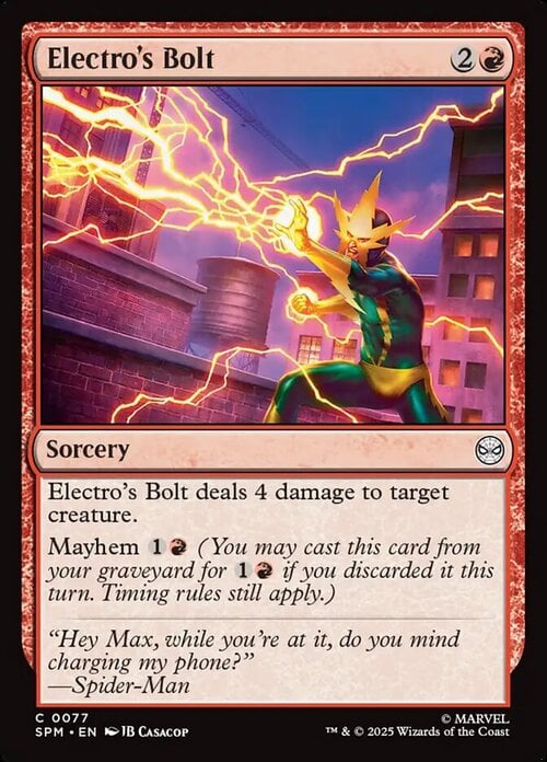 Electro's Bolt Card Front
