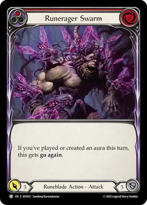 Runerager Swarm - Red Card Front
