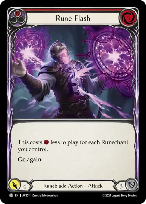 Rune Flash - Red Card Front