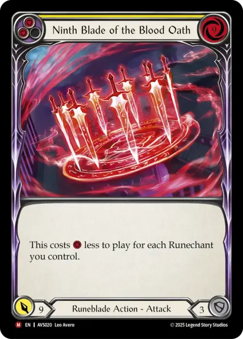 Ninth Blade of the Blood Oath Card Front