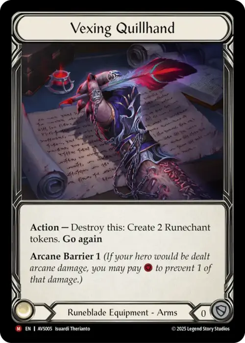 Vexing Quillhand Card Front
