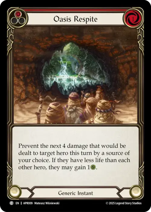 Oasis Respite (Red) Card Front