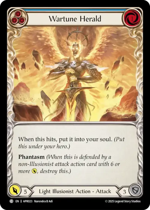 Araldo del Canto di Guerra (Blu) Card Front