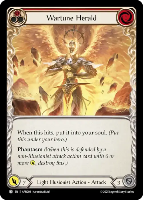 Araldo del Canto di Guerra (Rosso) Card Front