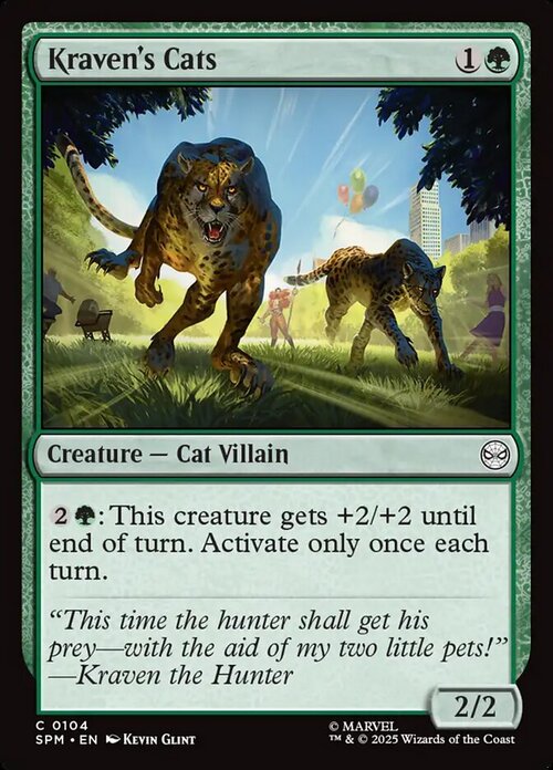 Kraven's Cats Card Front