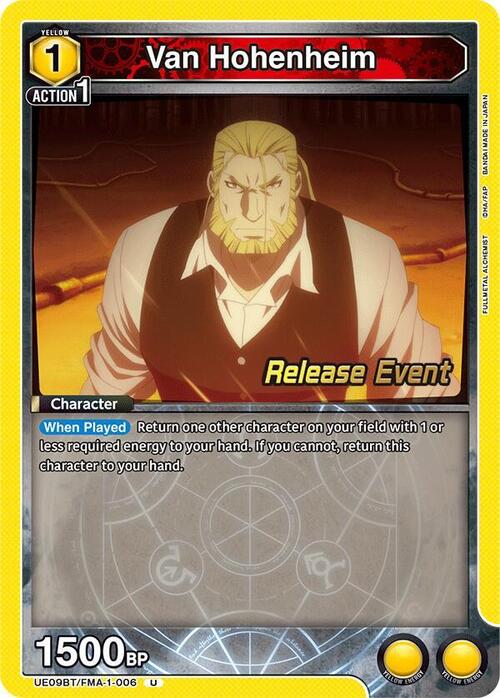 Van Hohenheim Card Front