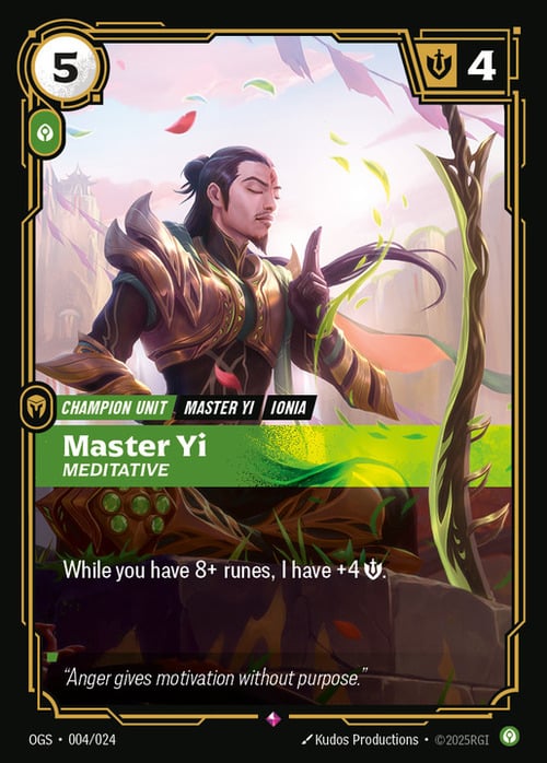 Master Yi - Medative Card Front
