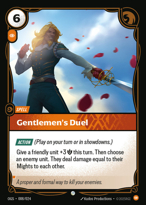 Gentlemen's Duel Card Front