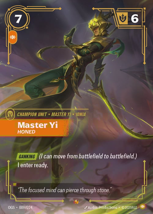 Master Yi - Honed Card Front
