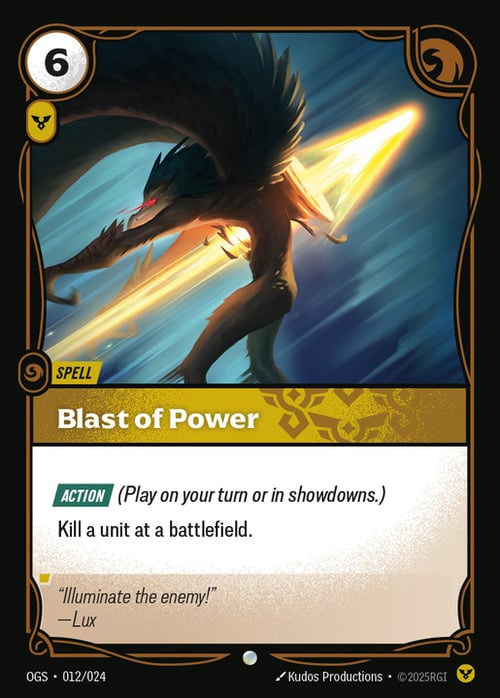 Blast of Power Card Front