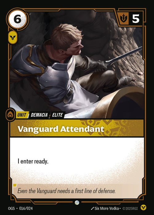 Vanguard Attendant Card Front