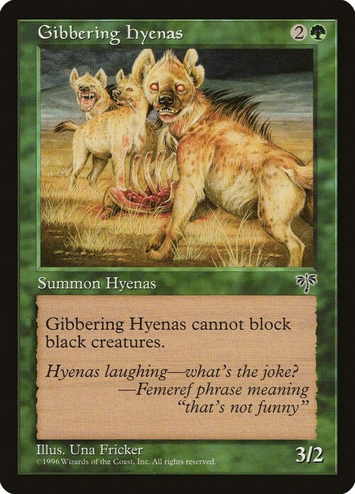 Gibbering Hyenas Card Front