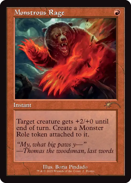 Monstrous Rage Card Front