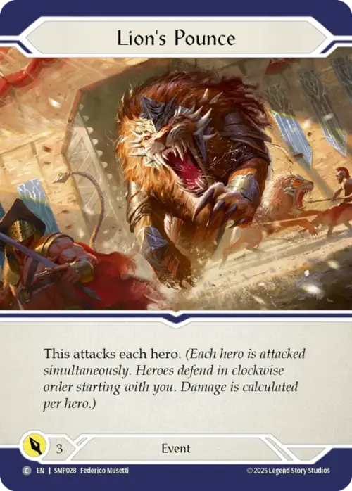 Lion's Pounce Card Front
