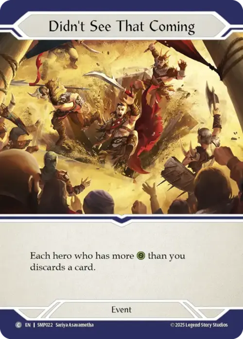 Didn't See That Coming Card Front