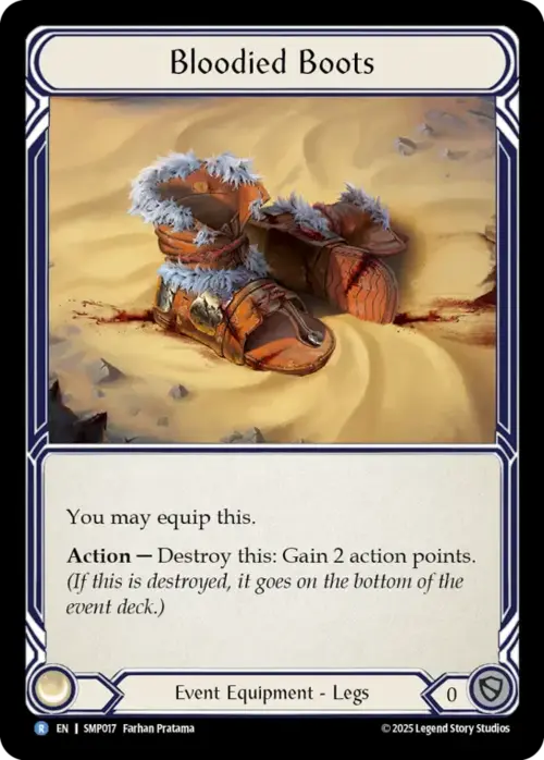 Bloodied Boots Card Front