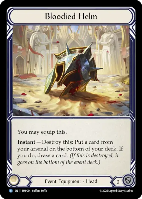 Bloodied Helm Card Front