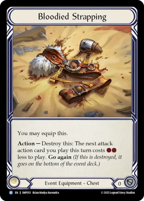 Bloodied Strapping Card Front