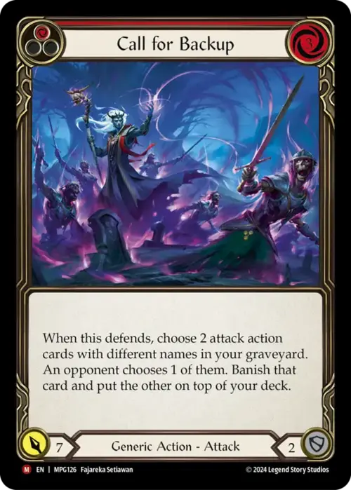 Call for Backup Card Front