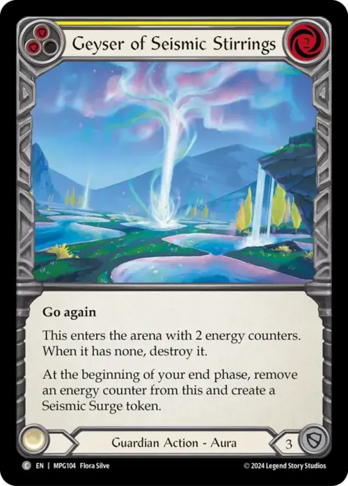 Geyser of Seismic Stirrings (Yellow) Card Front