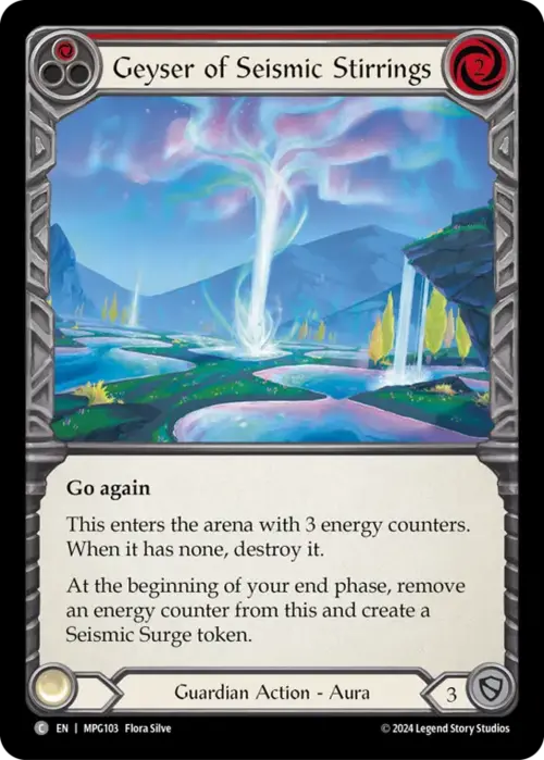 Geyser of Seismic Stirrings (Red) Card Front