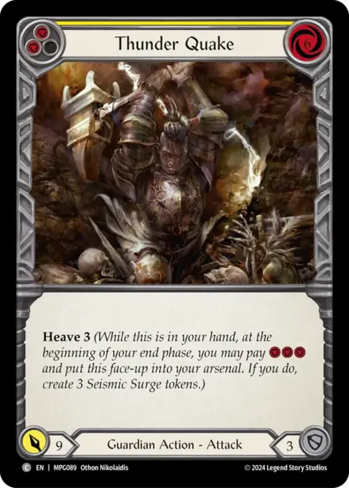Thunder Quake - Yellow Card Front