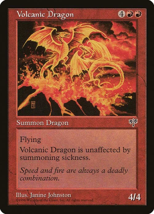 Volcanic Dragon Card Front