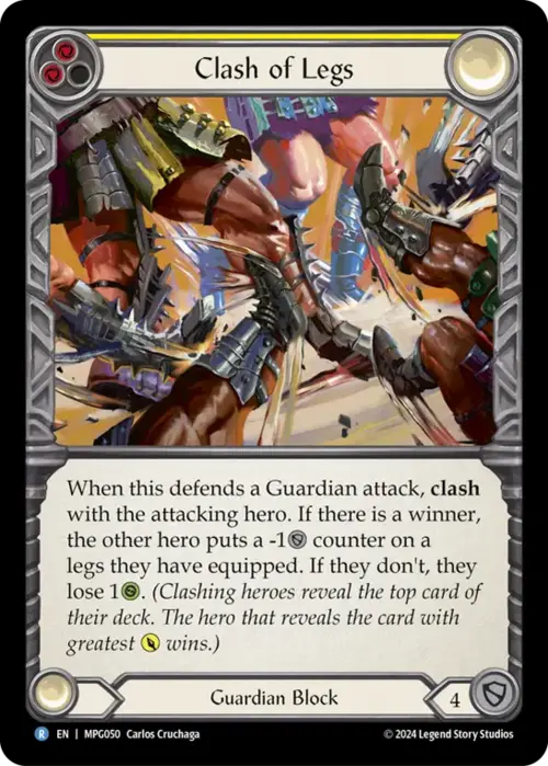 Clash of Legs Card Front
