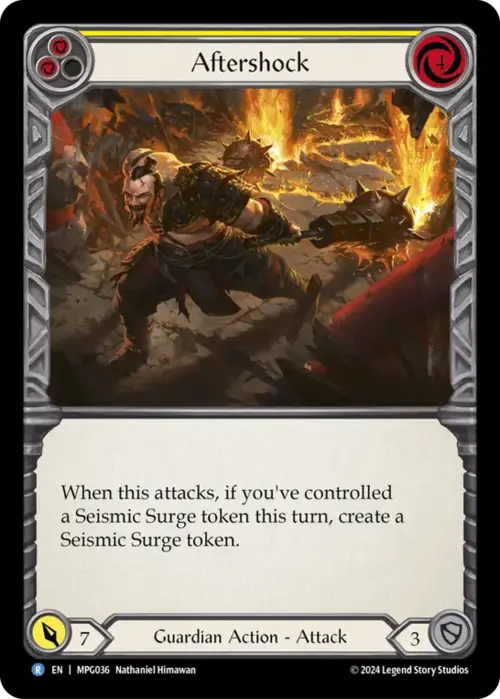 Aftershock (Yellow) Card Front