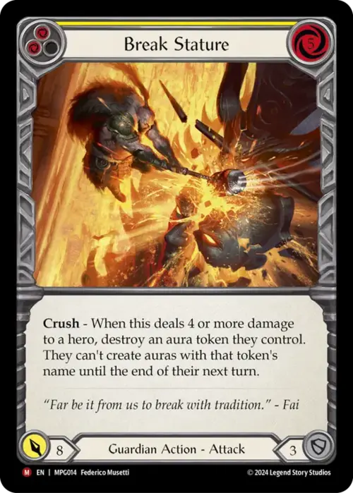 Break Stature Card Front