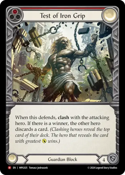 Test of Iron Grip Card Front