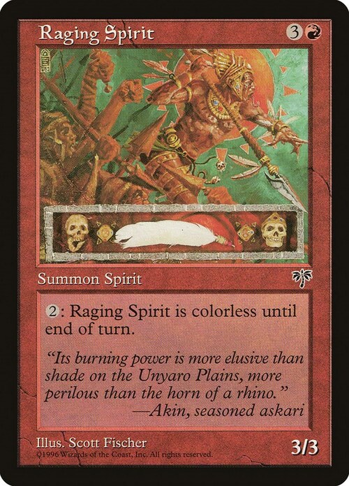 Raging Spirit Card Front