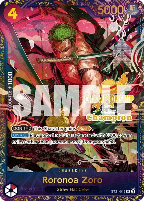 Roronoa Zoro Card Front