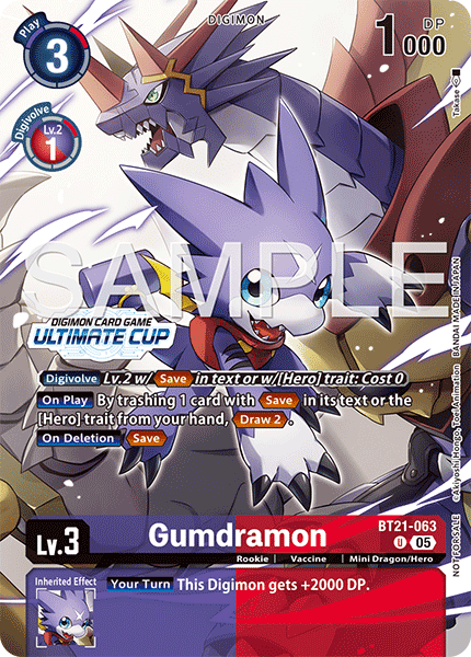 Gumdramon Card Front