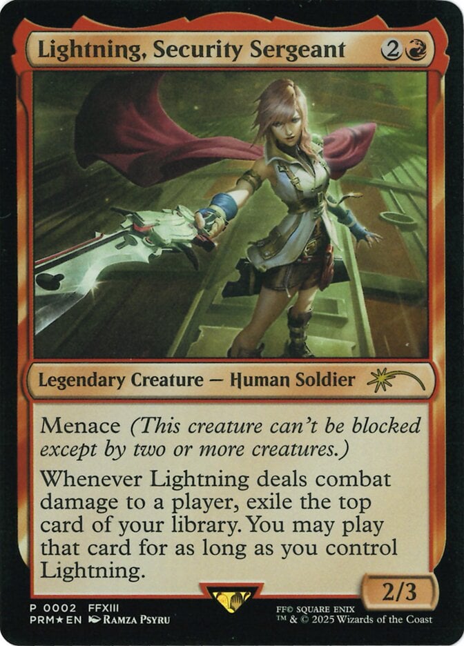Lightning, Security Sergeant FINAL FANTASY Promos | Magic | CardTrader