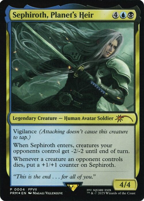 Sephiroth, Planet's Heir Card Front