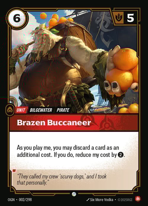Brazen Buccaneer Card Front