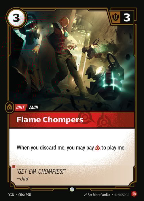 Flame Chompers Card Front