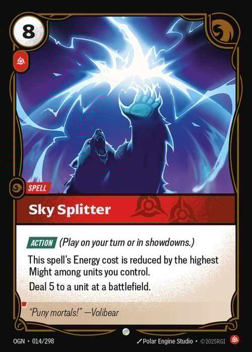Sky Splitter Card Front