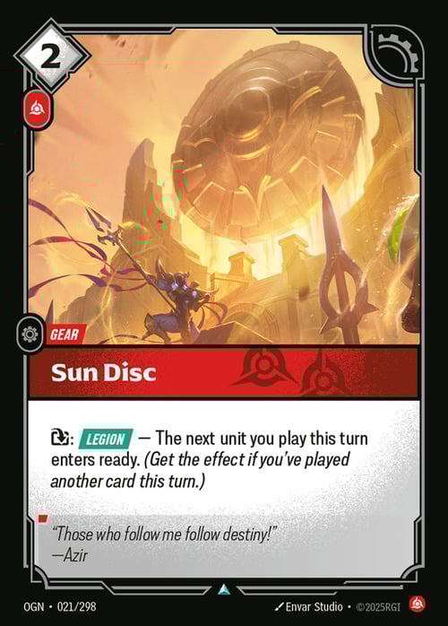 Sun Disc Card Front