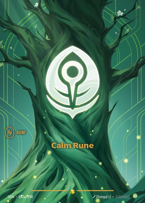 Calm Rune Card Front