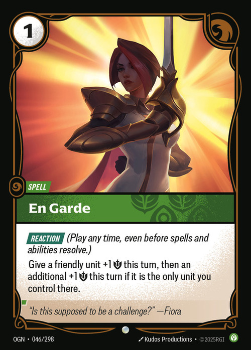 En Garde Card Front