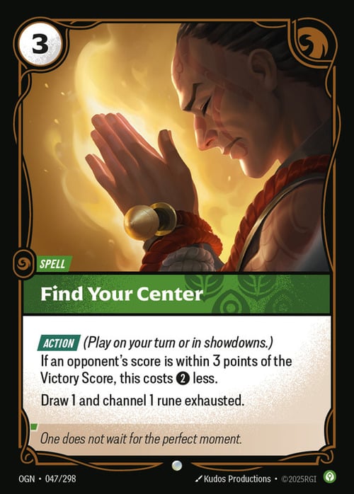 Find Your Center Card Front